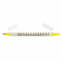 Kuretake - ZIG - Memory System - Dual Tip Calligraphy Marker - Pure Yellow