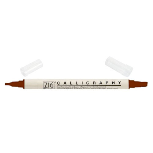 Kuretake - ZIG - Memory System - Dual Tip Calligraphy Marker - Chocolate