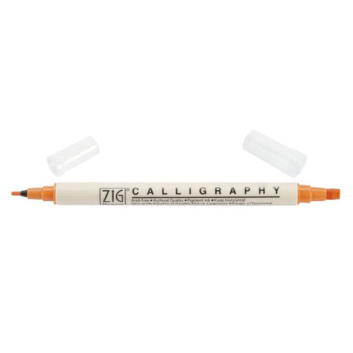 Kuretake - ZIG - Memory System - Dual Tip Calligraphy Marker - Pure Orange