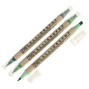 Kuretake - ZIG - Memory System - Dual Tip Journal and Title Marker - 3 Piece Set - Flush