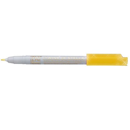 Kuretake - ZIG - Memory System - Wink Of Stella - Glitter Pen - Glitter Yellow