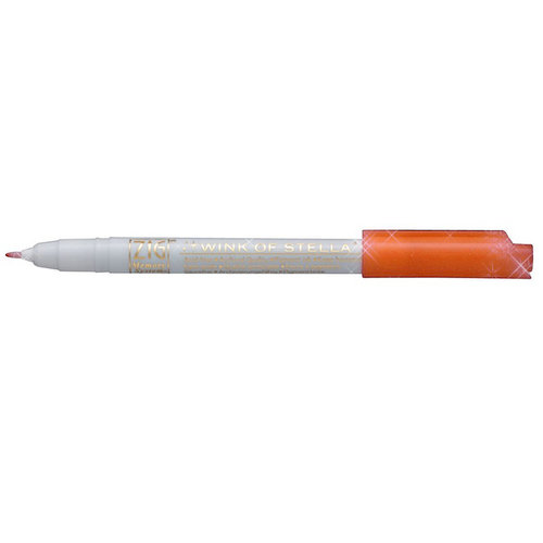 Kuretake - ZIG - Memory System - Wink Of Stella - Glitter Pen - Glitter Orange