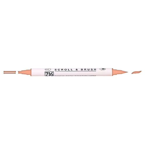 Kuretake - ZIG - Memory System - Dual Tip Scroll and Brush Marker - Baby Pink