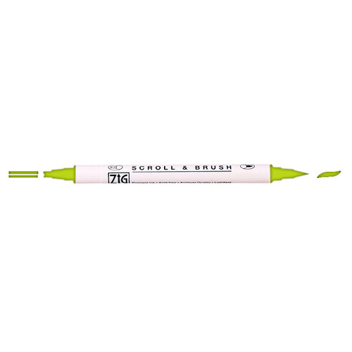 Kuretake - ZIG - Memory System - Dual Tip Scroll and Brush Marker - Kiwi