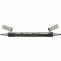 Kuretake - ZIG - Memory System - Dual Tip Calligraphy Marker - Chalk Pastel Colors - Grey