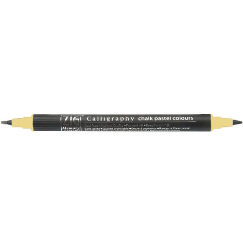 Kuretake - ZIG - Memory System - Dual Tip Calligraphy Marker - Chalk Pastel Colors - Yellow
