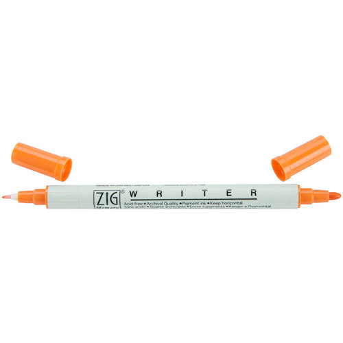 Kuretake - ZIG - Memory System - Dual Tip Writer Marker - Pure Orange