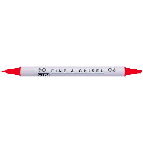 Kuretake - ZIG - Memory System - Dual Tip Fine and Chisel Marker - Pure Red
