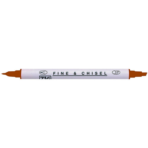 Kuretake - ZIG - Memory System - Dual Tip Fine and Chisel Marker - Pure Brown