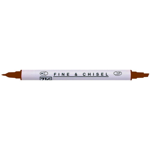 Kuretake - ZIG - Memory System - Dual Tip Fine and Chisel Marker - Chocolate