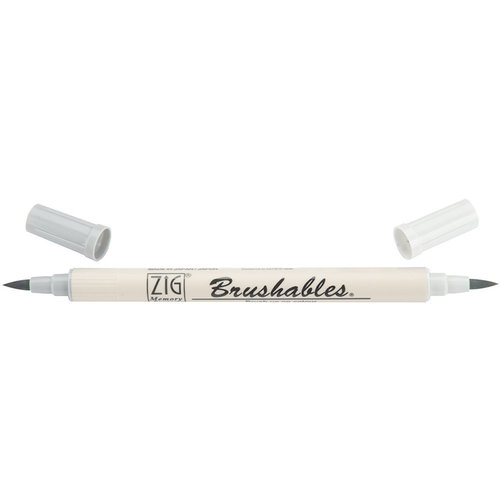 Kuretake - ZIG - Memory System - Dual Tip Brushables Marker - Platinum