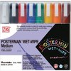 Kuretake - ZIG - Posterman Wet-Wipe - Medium Point 8 Piece Marker Set - 2mm