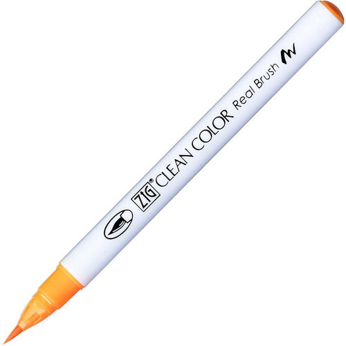 Kuretake - ZIG - Clean Color - Real Brush Marker - Fluorescent Orange