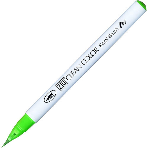 Kuretake - ZIG - Clean Color - Real Brush Marker - Fluorescent Green