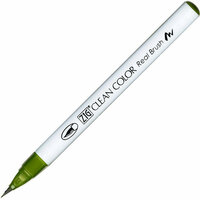 Kuretake - ZIG - Clean Color - Real Brush Marker - Olive Green