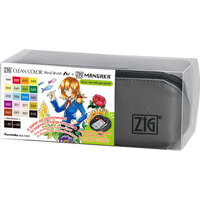 Kuretake - ZIG and Mangaka - Clean Color - Real Brush Marker - 22 Color Set