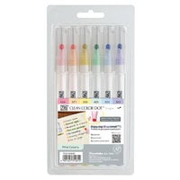 Kuretake - ZIG - Clean Color - Dot - 6 Color Set - Single Tip - Mild Colors