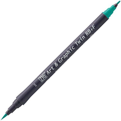Kuretake - ZIG - Watercolor System - Twin Tip Art and Graphic Marker - Turquoise Green