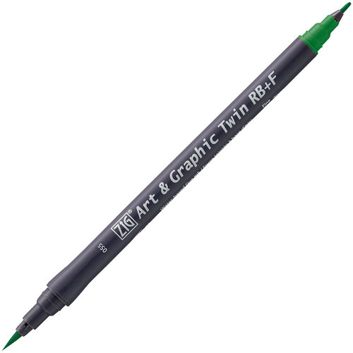 Kuretake - ZIG - Watercolor System - Twin Tip Art and Graphic Marker - Deep Green