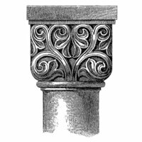 LaBlanche - Medieval Ornament Collection - Foam Mounted Silicone Stamp - Column Design 1