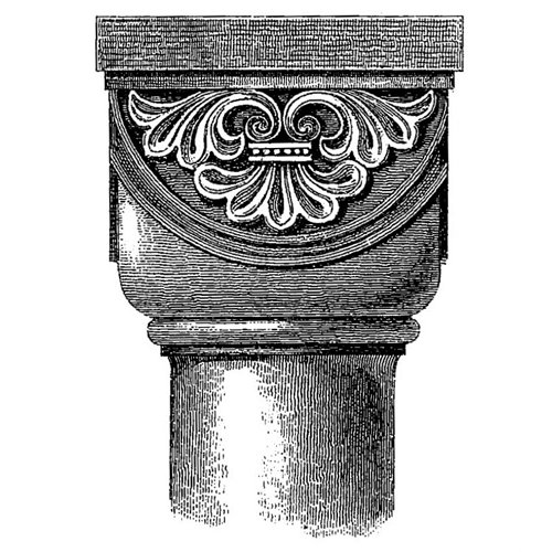 LaBlanche - Medieval Ornament Collection - Foam Mounted Silicone Stamp - Column Design 2