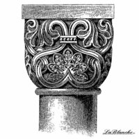 LaBlanche - Medieval Ornament Collection - Foam Mounted Silicone Stamp - Column Design 4