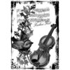 LaBlanche - Christmas Collection - Foam Mounted Silicone Stamp - Sparrow and Violine