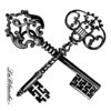 LaBlanche - Hearts and Keys Collection - Foam Mounted Silicone Stamp - Crossed Keys