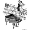 LaBlanche - Music Collection - Foam Mounted Silicone Stamp - Dancing on Notes