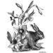 LaBlanche - Spring Collection - Foam Mounted Silicone Stamp - Rabbit with Daffodils