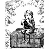 LaBlanche - Children Collection - Foam Mounted Silicone Stamp - Schoolboy on a Suitcase