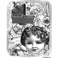 LaBlanche - Children Collection - Foam Mounted Silicone Stamp - Child with Buggy