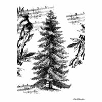 LaBlanche - Foam Mounted Silicone Stamp - Tree with Notes