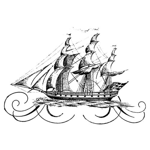 LaBlanche - Foam Mounted Silicone Stamp - Galleon