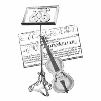 LaBlanche - Foam Mounted Silicone Stamp - Violin Collage
