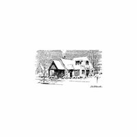 LaBlanche - Christmas - Foam Mounted Silicone Stamp - Winter House