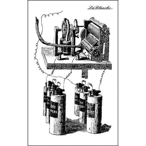 LaBlanche - Foam Mounted Silicone Stamp - Battery Run