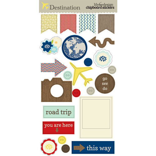 Lily Bee Designs - Destination Collection - Chipboard Stickers