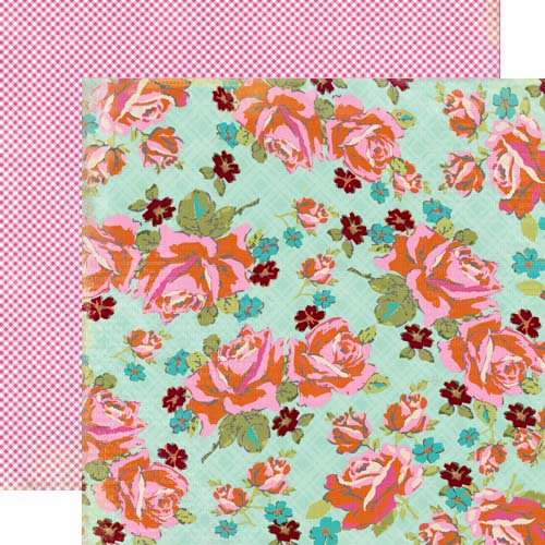 Lily Bee Design - Head Over Heels Collection - 12 x 12 Double Sided Paper - Swoon