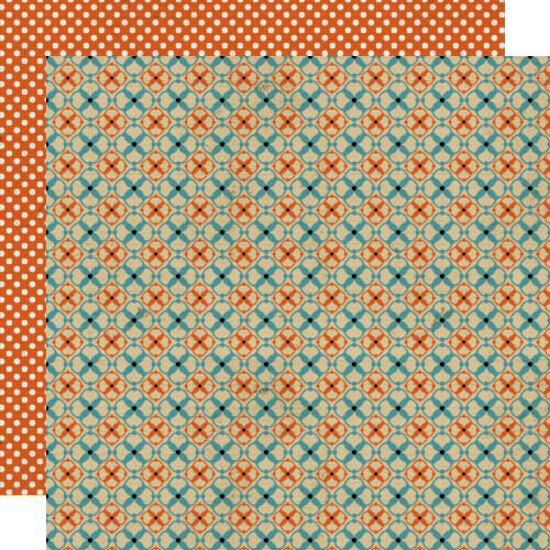 Lily Bee Design - Harvest Market Collection - Halloween - 12 x 12 Double Sided Paper - Peach Crisp