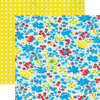 Lily Bee Design - Hello Sunshine Collection - 12 x 12 Double Sided Paper - Posies, CLEARANCE
