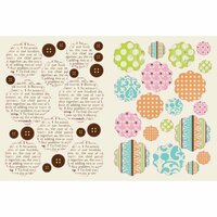 Lily Bee Design - Lovely Collection - Chipboard Stickers - Flowers and Buttons, CLEARANCE