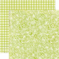 Lily Bee Design - Picket Fence Collection - 12 x 12 Double Sided Paper - Cottage Garden