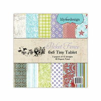Lily Bee Design - Picket Fence Collection - Tiny Tablet - 6 x 6 Paper Pad