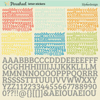 Lily Bee Design - Pinwheel Collection - 12 x 12 Cardstock Stickers - Alphabet