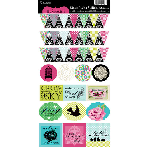 Lily Bee Design - Victoria Park Collection - Cardstock Stickers