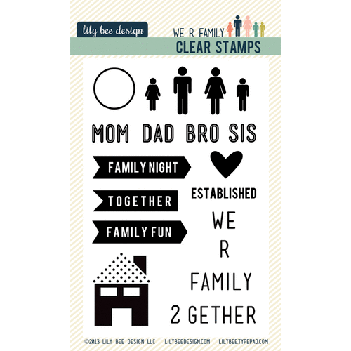 Lily Bee Design - We R Family Collection - Clear Acrylic Stamps