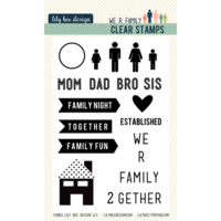 Lily Bee Design - We R Family Collection - Clear Acrylic Stamps