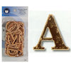 Lil Davis Designs - Vintage Wood Alphabet - Upper Case - Chocolate Chip, CLEARANCE