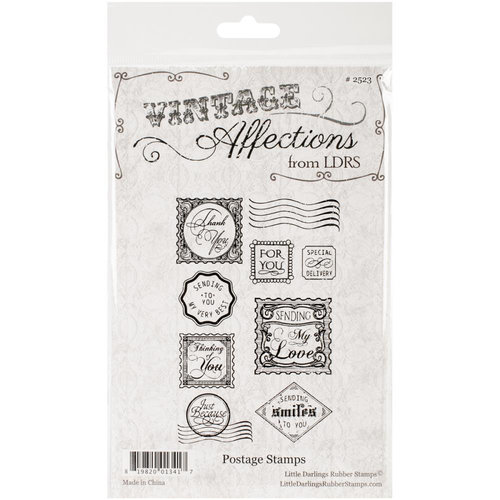 LDRS Creative - Sentiments Collection - Cling Mounted Rubber Stamps - Postage Stamps